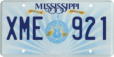 MS license plate XME921