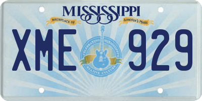 MS license plate XME929