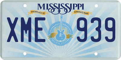 MS license plate XME939