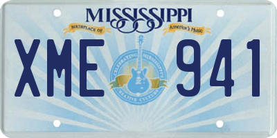 MS license plate XME941