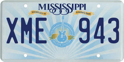 MS license plate XME943