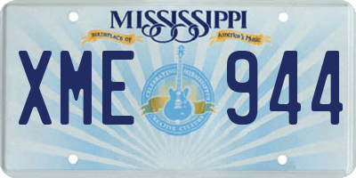 MS license plate XME944