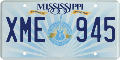 MS license plate XME945