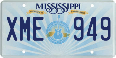 MS license plate XME949