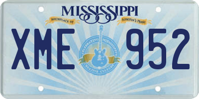 MS license plate XME952