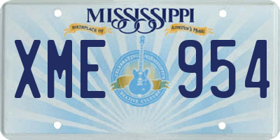 MS license plate XME954