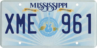 MS license plate XME961