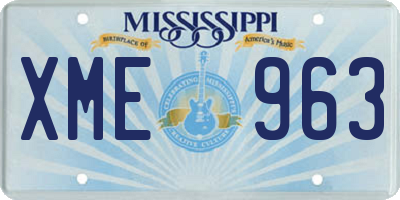 MS license plate XME963