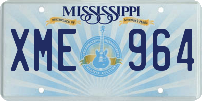 MS license plate XME964