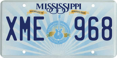MS license plate XME968