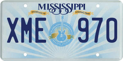 MS license plate XME970