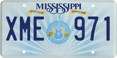 MS license plate XME971