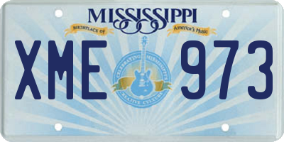 MS license plate XME973