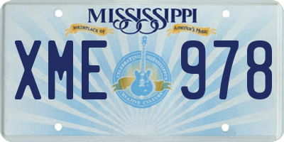 MS license plate XME978