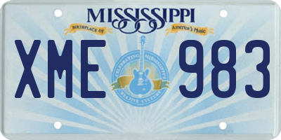 MS license plate XME983