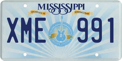 MS license plate XME991
