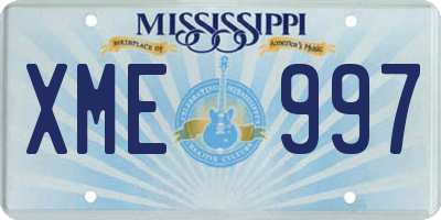 MS license plate XME997