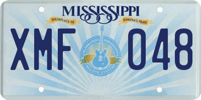 MS license plate XMF048