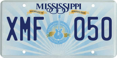MS license plate XMF050