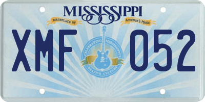 MS license plate XMF052