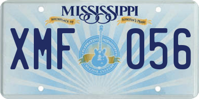 MS license plate XMF056