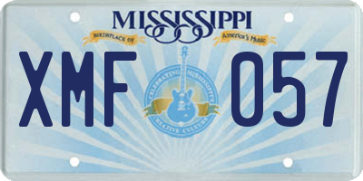 MS license plate XMF057