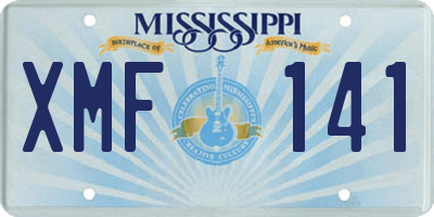 MS license plate XMF141