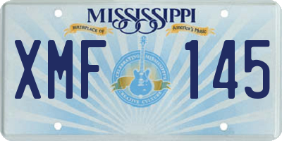 MS license plate XMF145
