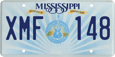 MS license plate XMF148