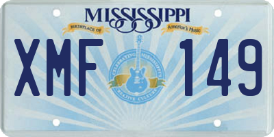 MS license plate XMF149