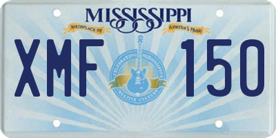 MS license plate XMF150