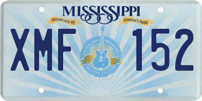 MS license plate XMF152