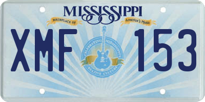 MS license plate XMF153