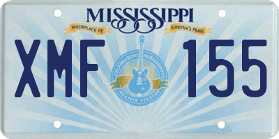 MS license plate XMF155
