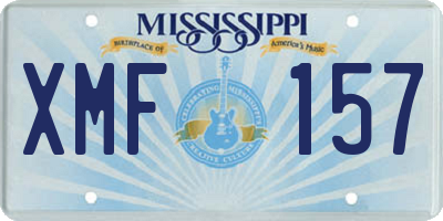 MS license plate XMF157