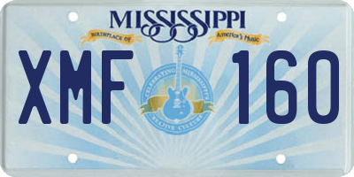 MS license plate XMF160