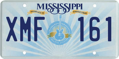 MS license plate XMF161