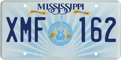 MS license plate XMF162