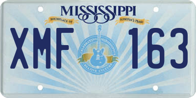 MS license plate XMF163