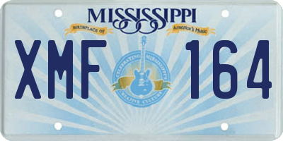 MS license plate XMF164