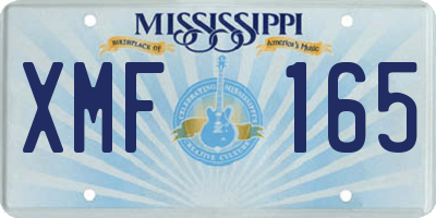 MS license plate XMF165
