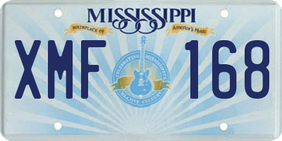 MS license plate XMF168