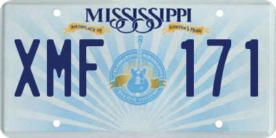 MS license plate XMF171