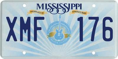 MS license plate XMF176