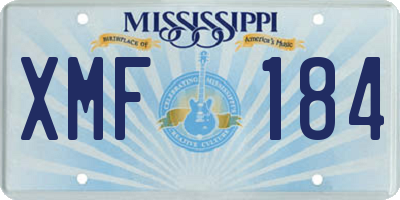 MS license plate XMF184