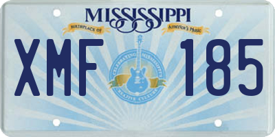 MS license plate XMF185