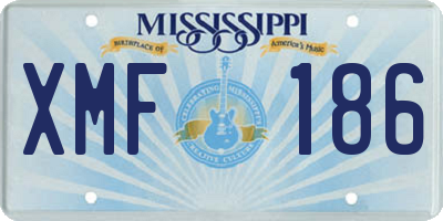 MS license plate XMF186