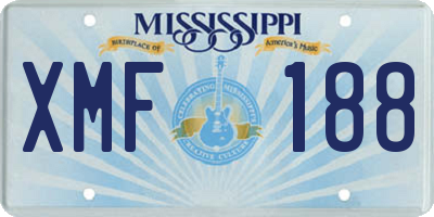 MS license plate XMF188