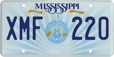 MS license plate XMF220