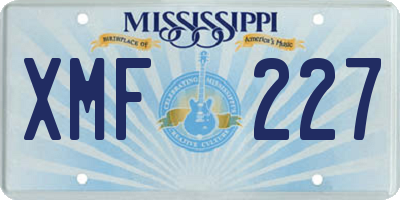 MS license plate XMF227